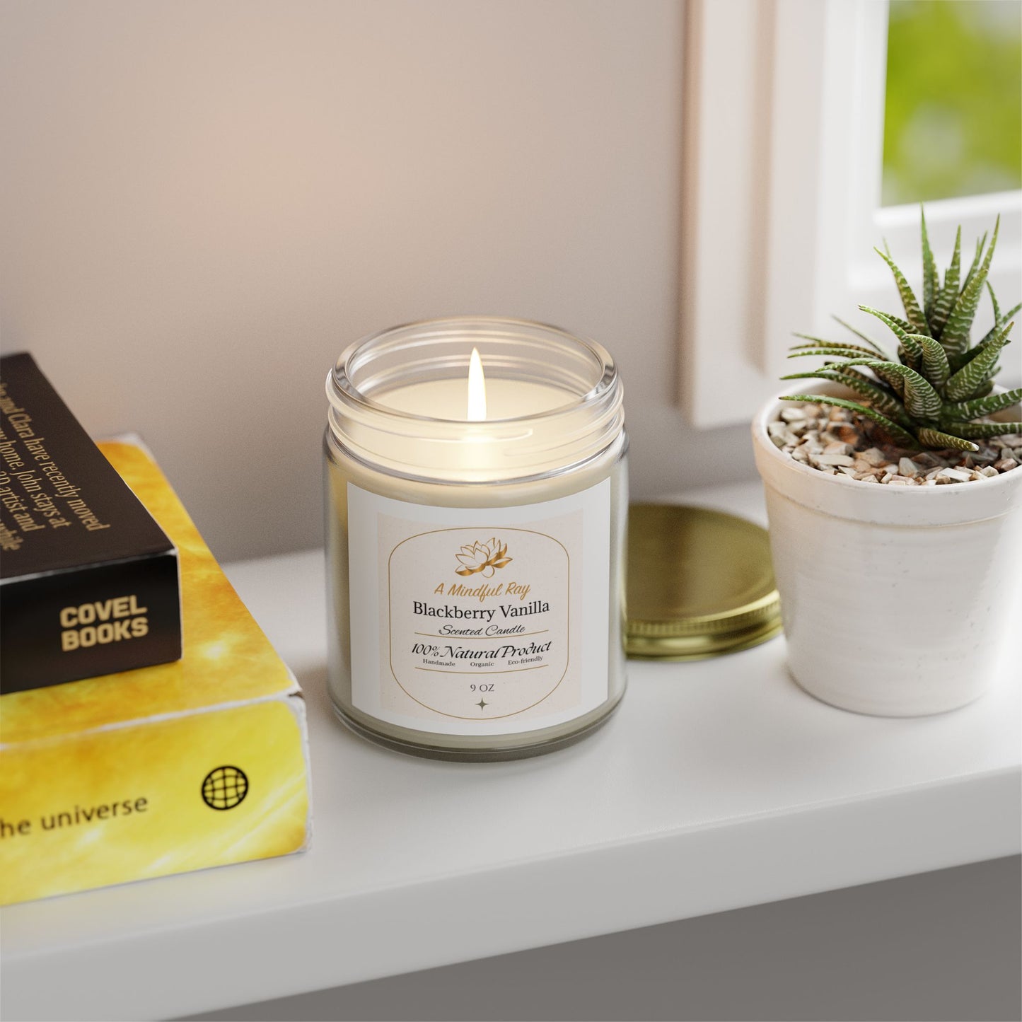 Blackberry Vanilla Scented Candles - Natural Coconut Apricot Wax (4oz & 9oz)