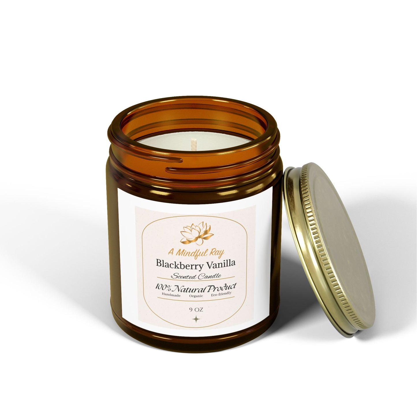 Blackberry Vanilla Scented Candles - Natural Coconut Apricot Wax (4oz & 9oz)