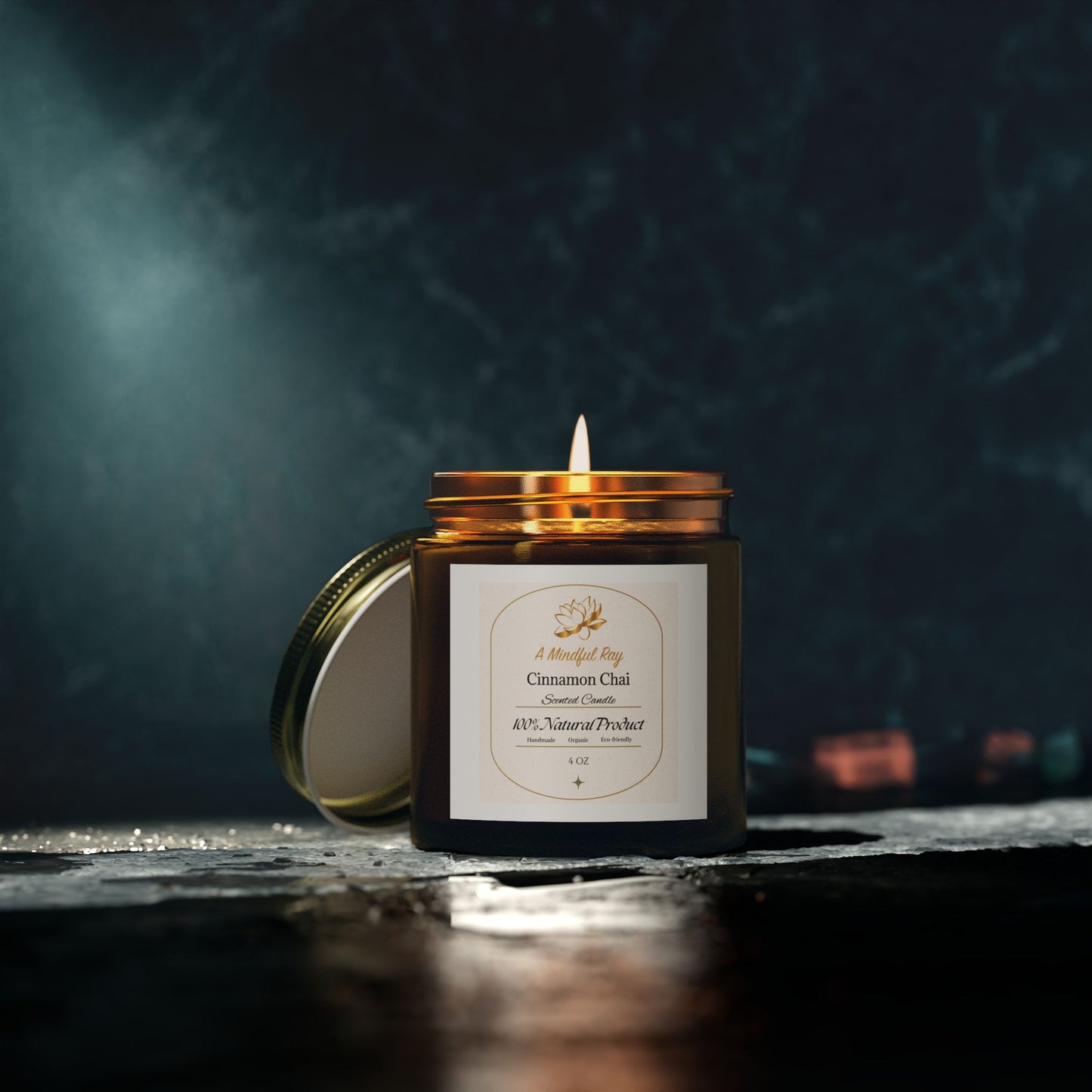 Cinnamon Chai Scented Candles - Natural Coconut Apricot Wax (4oz & 9oz)