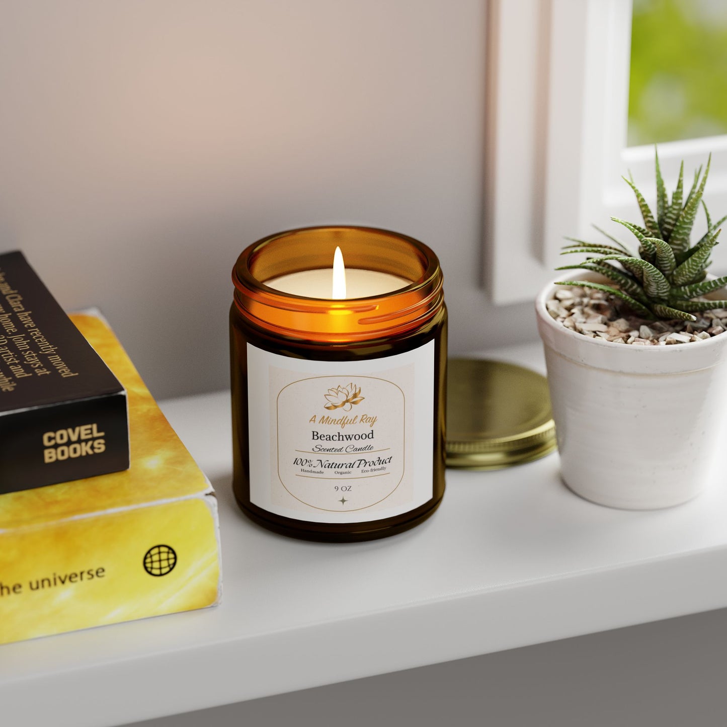 Beachwood Scented Candles - Natural Coconut Apricot Wax (4oz & 9oz)