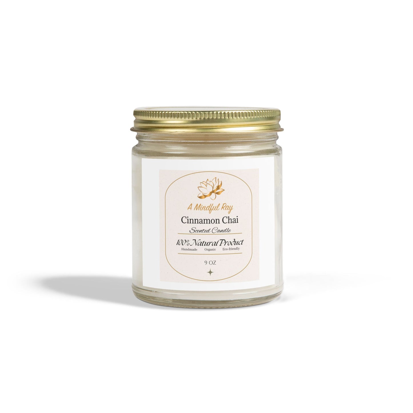 Cinnamon Chai Scented Candles - Natural Coconut Apricot Wax (4oz & 9oz)