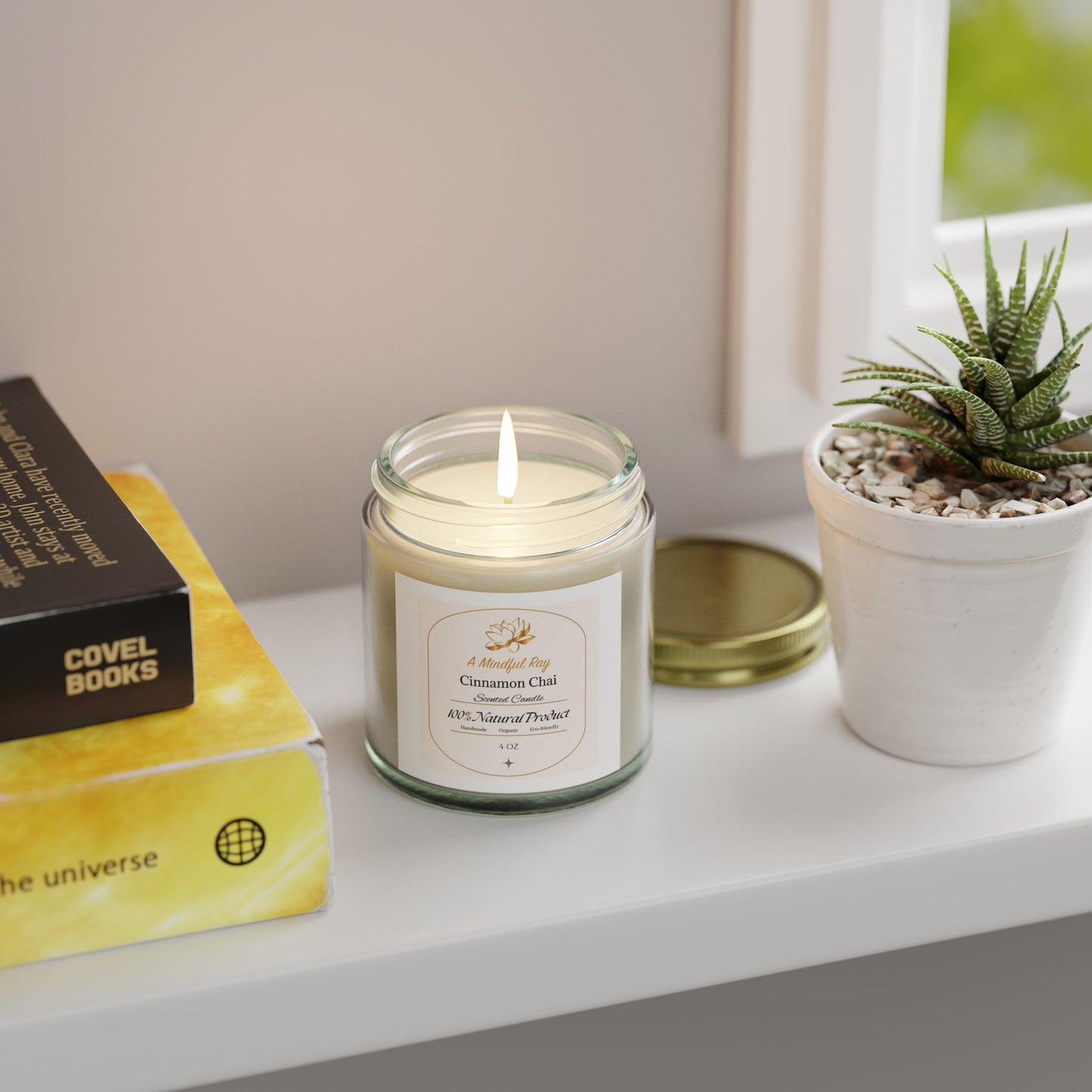 Cinnamon Chai Scented Candles - Natural Coconut Apricot Wax (4oz & 9oz)