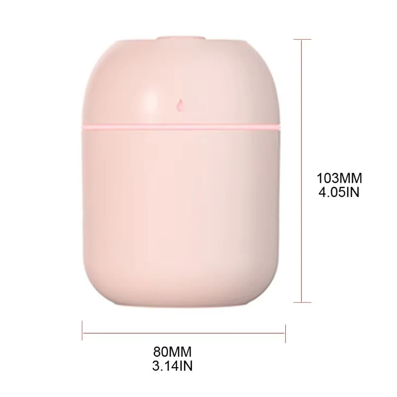 Portable Mini Humidifier Colorful 220ML LED Night Light, Air Humidifier, USB Mist Maker, Diffuser for Home, Office Humidifiers