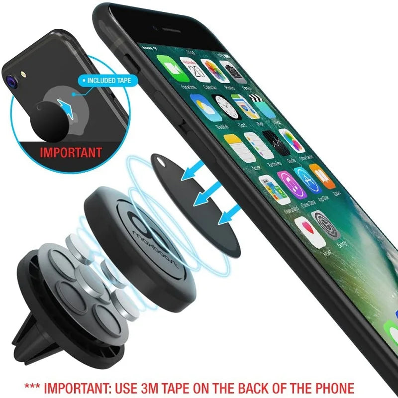 2 Pack Car Mount, Universal Air Vent Magnetic Phone Car Mount Holder for iPhone 12/13/14/15/16, for Samsung Galaxy and More