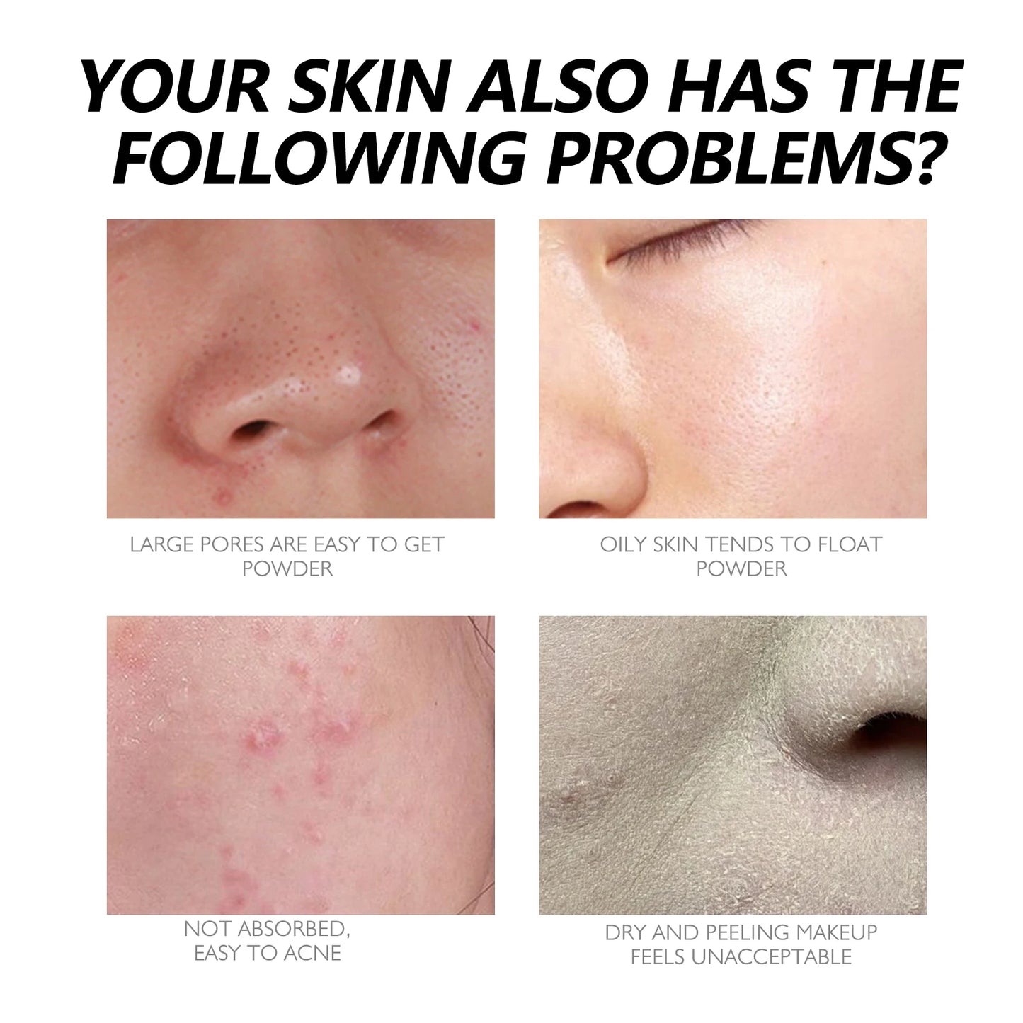 Nude Liquid Foundation with Hyaluronic Acid - Light, Fine, Matte, Durable, Non-Sticking Powder, Waterproof, Transparent
