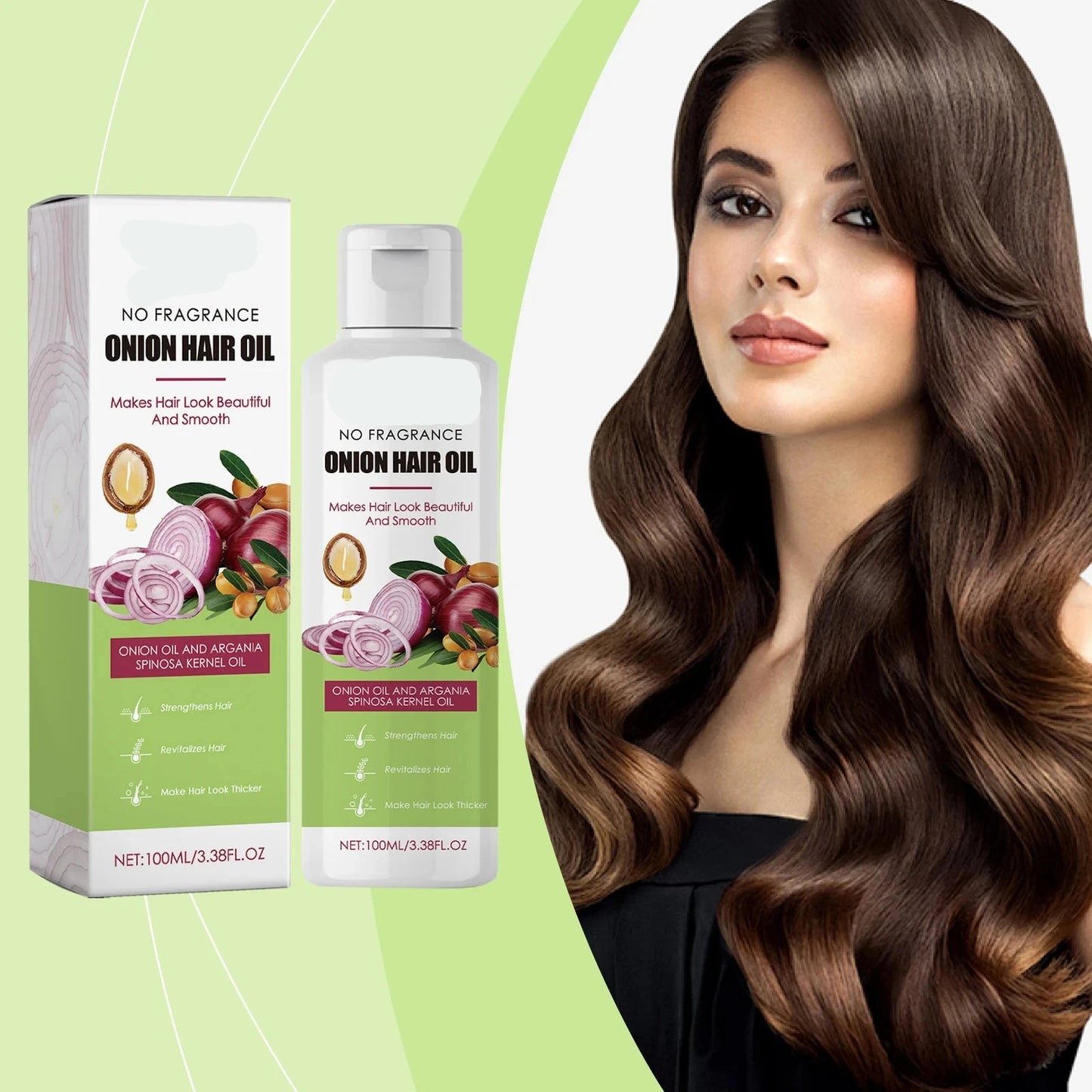 Hair Growth Oil with Onion, Black Seed, & Argan Oil Hair Oil - Nourishes Hair And Roots, Nutritious Hair Oil