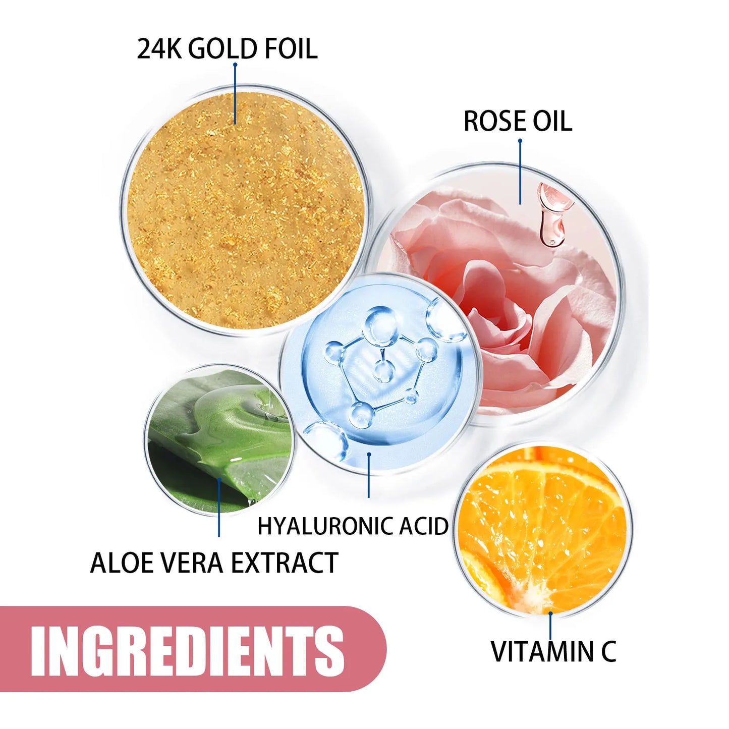 24k Gold Rose Face Hydrating Essence - Whitening And Anti-Aging Serum