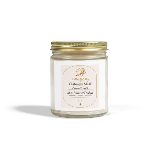 Cashmere Musk  Scented Candles - Natural Coconut Apricot Wax (4oz & 9oz)