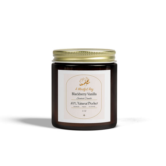 Blackberry Vanilla Scented Candles - Natural Coconut Apricot Wax (4oz & 9oz)