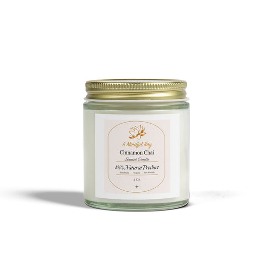 Cinnamon Chai Scented Candles - Natural Coconut Apricot Wax (4oz & 9oz)
