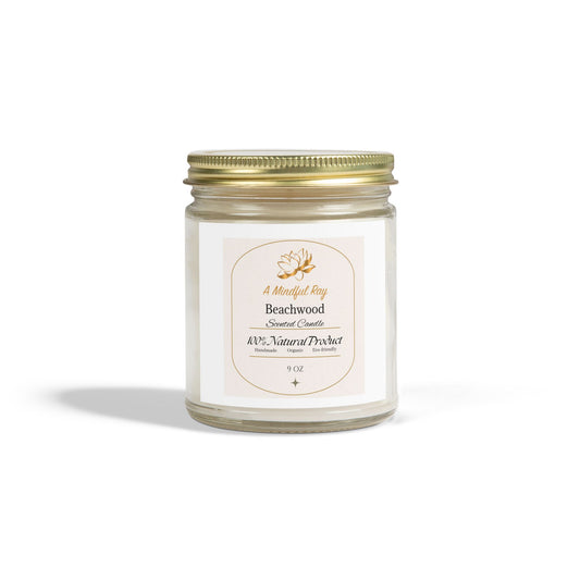 Beachwood Scented Candles - Natural Coconut Apricot Wax (4oz & 9oz)