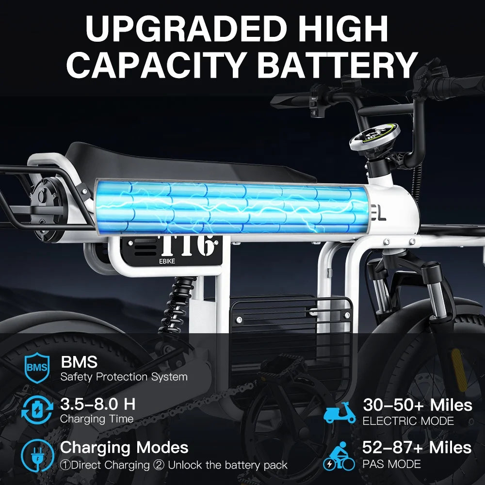 Electric Bike - Sturdy Electric City & Mountain Bike, Up to 330lbs - COSWHEEL T16