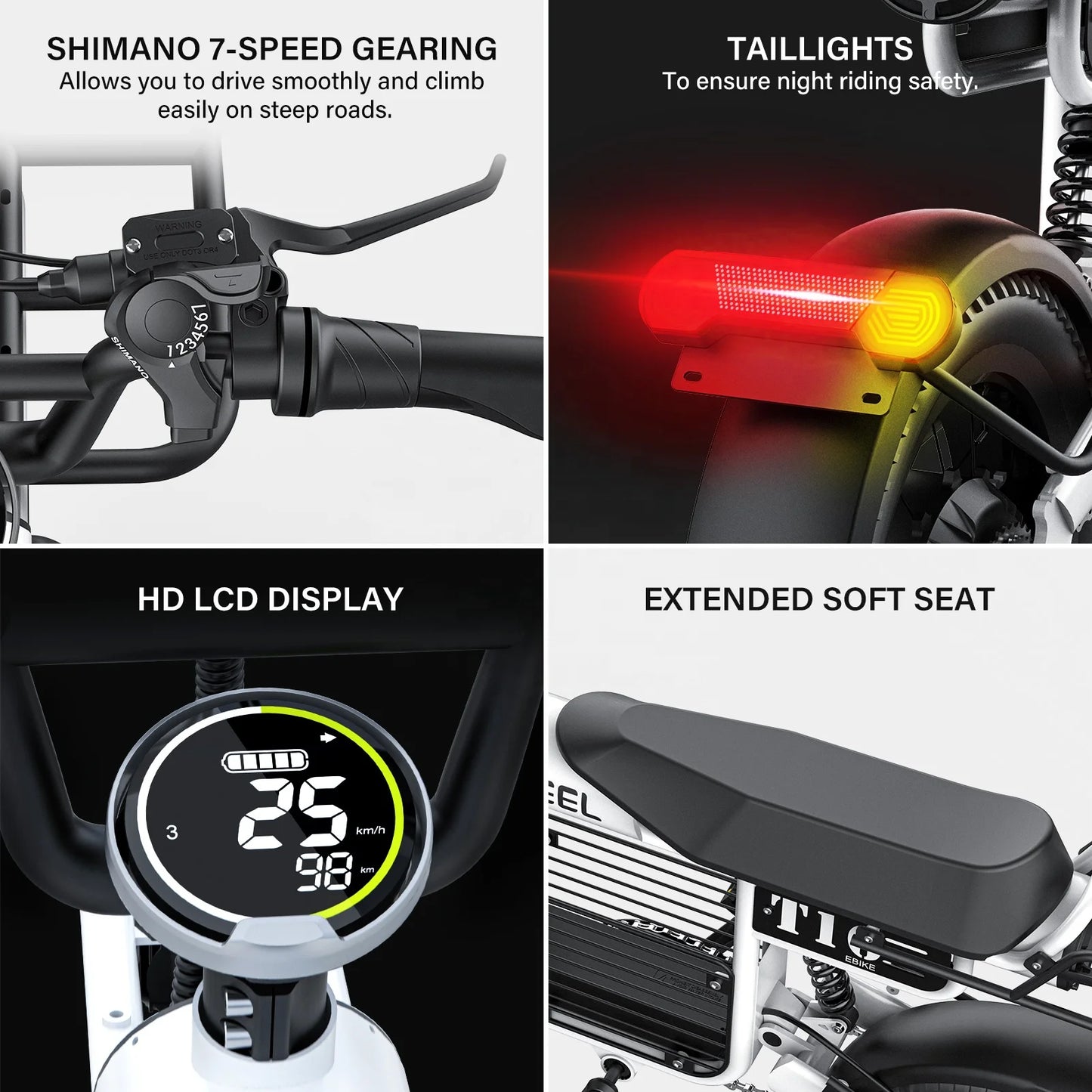 Electric Bike - Sturdy Electric City & Mountain Bike, Up to 330lbs - COSWHEEL T16