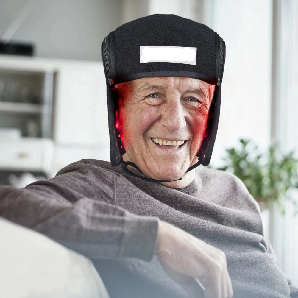 Red Led Light Therapy with Low EMF - Headache Relief, Hair Growth, Helmet Wearable Devices for Pain Relief Red Light Therapy
